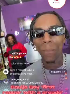 #trending #rapper #souljaboy “first rapper with a #arcade in his store”! #sodmg #celebritygossip #rap #pioneer #musicnews #hiphop #hiphopnews #culturebitez1 #entertainmentnews #draco #dracotiktok 