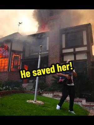 He stopped by as the house was burning to save one precious object. 😭🇺🇲😭 #fire #california #losangeles #wildfire #LA #hero #patriotism #sad #inspiration #fyp #goviral #viralvideo 