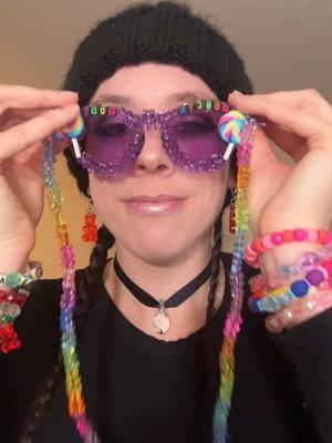 Since I broke my favorite pair of Kandi glasses on the rail at Rezz, I made some more! 😅 #rave #raver #ravetok #raves #raversoftiktok #ravergirl #kandi #kandikid #kandiglasses #edm 