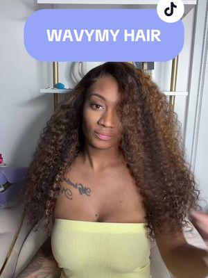 😍😍 tap shopping cart to get your @Wavymy hair @WavyMyHair #wavymyhair #gluelesswigs #gluelesswiginstall #curlyhairstyles #closurewig #wigtok #blondehighlightwig #fyp 