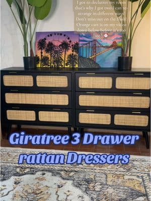 Replying to @Iloveyouazarion🌹🌌 Giratree 3 Drawer Dresser, Modern-mid century modern rattan style! Flash cell 🛒 I got my second one they ship quick within 3 days very fast shipping! #rattan #rattandresser #midcenturymodern #dresser #dressers #bedroomfurniture #furnuture #dressermakeover #bedroomdesign #tiktokmademebuyit #giratreefurniture #giratree 