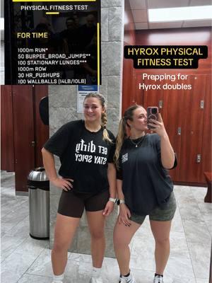 Hyrox Physical Fitness Test💪 77 days out from Hyrox DC!! ✅🔥 #hyrox #hyroxtraining #hyroxusa #hyroxdc #hyroxdoubles @HYROX @amandadiolosaa 