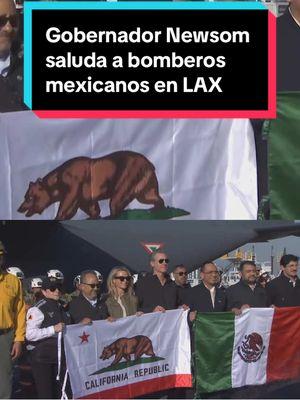 El gobernador de California, Gavin Newsom, y su esposa llegaron a LAX para saludar a los bomberos mexicanos que llegaron para ayudar a combatir los incendios en el condado de Los Ángeles. #Telemundo52 #bomberos #Mexico #GavinNewsom #LAX #incendios #LosAngeles 