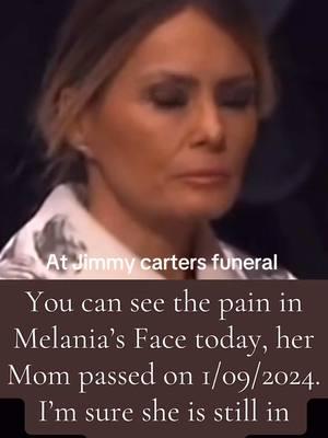 Melania Trump at Jimmy Carter’s funeral NOT ONE person said hello to her or extended a kindness to her. Speaks volumes of the lack of compassion. #melaniatrump #melania #trump #snub #rude #jimmycarter #president #harris #kamala #biden #oboma #sad #usa #news 