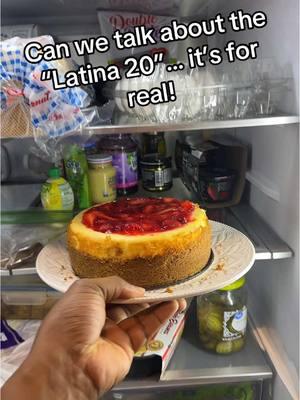 Let’s talk about the Latina 20… weight loss is never happening in this household lol. #latina #datingalatina #fyp #foryoupage #cheesecake #latina20