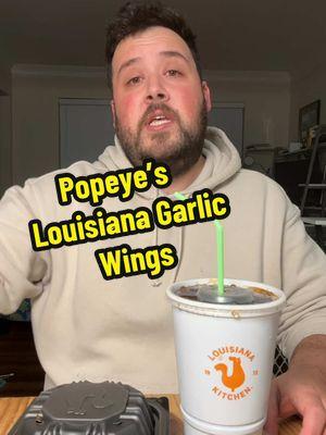 Popeye’s NEW Louisiana Garlic wings! #popeyeswings #popeyes #wings #foodreview #foodcritic 