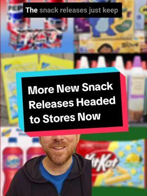 So many great releases arriving in stores right now and here are six to be on the lookout for! On the soda front the new Wild Cherry and Cream Pepsi is showing up in both regular and zero sugar while the new Sunkist Raspberry Blood Orange soda is exclusive to Casey's. Lilo & Stitch fruit snacks are arriving in stores from Betty Crocker and Target has unveiled their spring whipped cream and cold foam additions! The long awaited Lemonhead Ropes are starting to rollout to stores and the Lemon Crisp KitKat flavor is making a return for Easter and headed to stores now. Are you excited for any of these releases? #snacks #snack #snacktok #pepsi #lemonhead #liloandstitch #soda #kitkat #targetfinds #FoodTok #newfood 