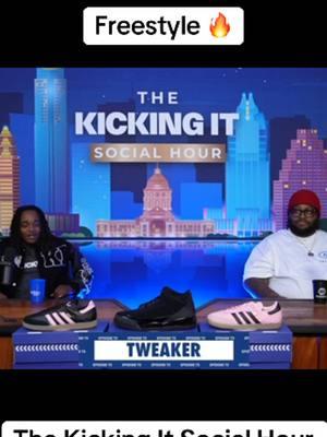 The Kicking It Social Hour Podcast 🎙️👟 • Come on with the freestyle KJ • Watch EP. 73 on @YouTube  • Dr. Grovey eventually hopped on the freestyle 😂 • #kickingit #kickingitsocialhour #podcast 