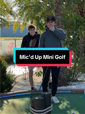 Mini golf: Jr. Canes style 😂⛳️🎤 #hockey #hockeyboys #hockeytok #micdup #minigolf #floridacheck #hockeygoalie #hockeytiktoks #usphl #jrcanes 