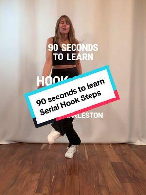 90 seconds to learn serial hook steps, a.k.a. the high Charleston #Shuffle #shuffledance #shuffletutorial #learntoshuffle #beginnershuffler #howtoshuffle #midlifeshuffle 