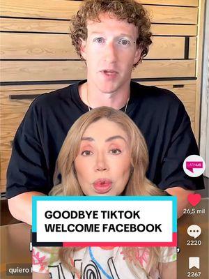 Goodbye TikTok, Welcome Facebook #tiktokban #tiktokers #PARATI #markzuckerberg #amigosdelulavaldivia #latinosenusa 