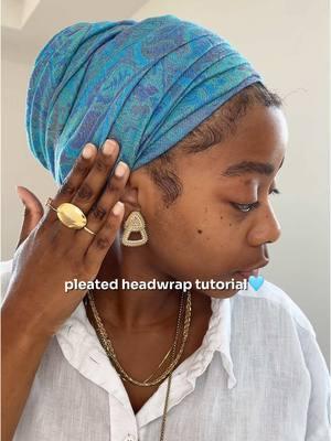 pleated headwrap tutorial🤍 #headwrap #modestfashion 