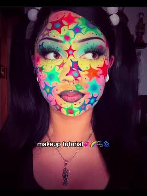 thank you guys for all the love on this look sorry this tutorial kinda sucks 😭😭💞🌈🫧🎼🌀 original is @Angela  makeup used:  @L.A. Girl Cosmetics white concealer  @hexbabybeauty lucidity eyeliner palette  @Bloodlinebeauty  -lashes style save your money sis volume 8 -makeup queen eyeshadow palette  @Angelic & Hood Shop  glitter from  shade “diamond bling”  @LA COLORS Cosmetics bide glam lipstick shade “pinky swear”  #colorful #colorfulmakeup #editorialmakeup #colors #mua #makeupxgraves #bloodlinebeauty #lagirlconcealer #creativemakeup #creativemakeup