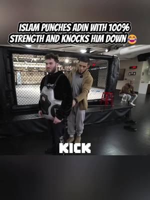 islam punches adin with 100% strength and knocks him down😂 #islammakhachev #UFC #adinross #adinrossclips #fyp #viral