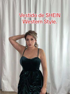 Replying to @erikamontalv01024 cualquier vestido se puede hacer en temática vaquera usando los accesorios correctos.#shein #sheindresses #fashion #fashiontiktok #westernwear #westernwomen #vaqueraoutfits #dresses #dresstok #sheindresses #womenfashion #vestidos #vestidosverdeesmeralda 