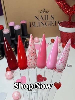 💘 Swipe Right on Your Nails This Valentine’s Day! 💘 Roses are red, violets are blue, your nails need a glow-up…and we’ve got the perfect bundle for you! 💅✨ Our Valentine’s Bundle comes with 6 stunning gel colors that scream “I’m taken” or “I’m single, but look fabulous anyway.” From fiery reds to flirty pinks, this set has all the vibes you need for love-struck nails. 💕 Price: Just $35 (cheaper than a bad date!) 📍 Available in-store and online at Nails Blinged. Act fast—this bundle is hotter than your DMs on Valentine’s Day. 😉 #NailYourLook #ValentinesVibes #NailsBlinged #NailTechLife #GelPolishAddict #RomanticManicures #NailSupplyGoals #NailHumor