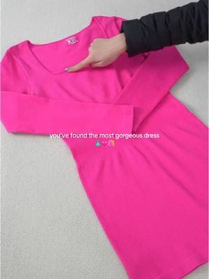 I love this color sm!! #oqqfitness #dresses #rose #fyp #winter #squareneck #colorful #longsleeve #shopvideocarnival 