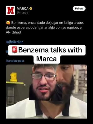 🚨Benzema talks with Marca #realmadrid #halamadrid #madrid #karimbenzema #benzema #marca #alittihad #alhilal #viniciusjunior #viniciusjr #vinicius #vinijr #vini #ballondor #balondeoro #jeddah #florentinoperez #florentino #perez #supercopadeespaña #supercopa #futbol #futboltiktok #football #footballtiktok #Soccer #soccertiktok #fyp #tapiaa__ 