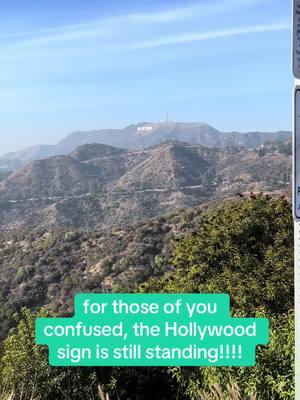 #Hollywood #Los Angeles #California #wildfire #safe #itsok #hollywoodsign #fyp #fypシ #fypシ゚viral #foryoupage it’s safe everybody it’s not burning down. The AI is tricking you they are lying.