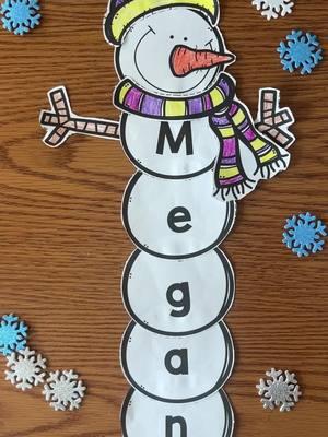 Check out our Snowman Name Craft from SimplyKinder.com now!! ⛄️  #snow #snowman #snowmanfun #funnysnowman #namecraft #names #namepractice #kindergarten #kidcraft #snowcraft #snowactivity