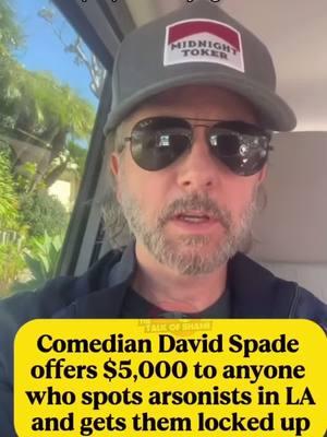 Comedian David Spade has announced a reward for anyone who identifies individuals setting fires in Los Angeles and successfully assists law enforcement in getting them apprehended. As the city battles devastating fires, one suspect was reportedly detained after witnesses claimed he was seen with a blowtorch, attempting to ignite a fire. However, the LAPD did not charge the individual with arson, citing a lack of probable cause. #lafd #losangeles #losangelesfiredepartment #firefighter #lapd #fire #firefighters #losangelesfire #california #lacofd #firedepartment #lacityfire #lasd #local #lacityfirefighters #police #fb #structurefire #socalfireground #lafdsouth #gta #firstresponders #onfox #photography #oliverstark #evanbuckley #freedom #calfire #peterkrause #eddiediaz