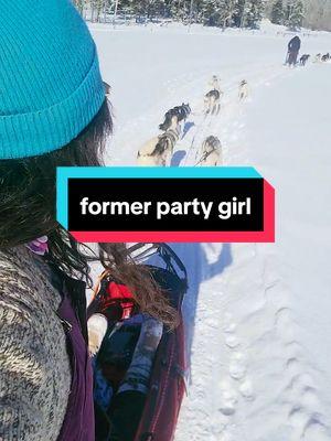 the same chaotic energy minus the hangover. tell me I'm wrong. #partygirl #sleddogs #husky #snowdogs #dogmusherlife #jacksonhole #wyoming #tetons 