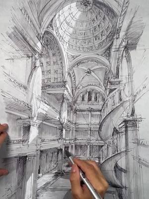 It has to be admitted that the efficiency of hand drawing is higher than that of computers!#Drawing #PenControl #HandDrawing #ArchitecturalHandDrawing 