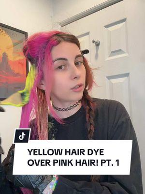 IS THIS OUR LAST HAIR ADVENTURE ON TIKTOK?! Yellow over pink! Let’s go! #hair #haircolor #hairdye #dyeinghair #dyeingmyhair #dyeingmyhairathome #colorcorection #colortheory #pinkhair #orangehair #yellowhairdye #foryoupage 