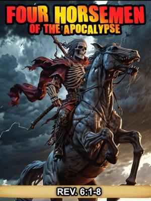 Four Horsemen of the Apocalypse: The Book of Revelation #Biblestudy #Bible #Christian #christiantiktok #christiansoftiktok #christianitytiktok #christiansoftiktokcommunity #christiantiktokers #biblequestions #bibleanswers #Godsword #Homelessprophet #Biblestories #biblestoriesexplained #Jesuschrist #Johnthebaptist #fourhorsemen #fourhorsemenoftheapocalypse #bookofrevelation #bookofrevelations #Apocalypse #secondcoming #secondcomingofchrist #secondcomingofjesus #endoftheworld #Rev6 #Revelation6 #Revelations6 #Revelation6v1-8 #Revelation6:1-8 #Matthew13:33 #Matthew13v33