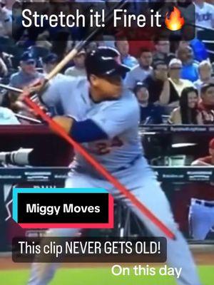 #onthisday Miggy Moves! Creating swing space! #stretch #MLB #tigers #miggy #HOFer #legend