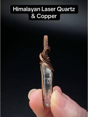 Himalayan Laser Quartz & Copper Wire Wrapped Handmade Pendant https://oldearthminerals.com/products/himalayan-laser-quartz-copper-wire-wrapped-handmade-pendant #wirewrapping #wirewrappedjewelry #handmadejewelry #wirewrappedcrystals #crystals #quartzcrystal #quartzjewelry 