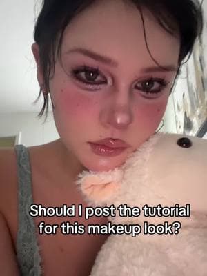 Let me know what yall think and I’ll edit the video! (Already filmed)  #makeup #fyp #red #gidle #douyinmakeup #xiaohongshu #xiaohongshumakeup #inspo #pink #purple #latina #tut #glitter 