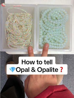 Replying to @LEL This is how to tell the difference between opal and opalite #gemstone #crystalwholesaler #jewelry 