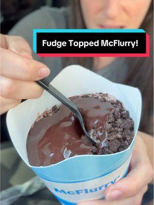 #fudge #topped #mcflurry #tested @McDonald’s #menuhack #fastfood #foodhack #foodhacks #best #addon of the #year #chocolate  #oreo #chocolatemcflurry #oreomcdlurry #chocolateoreomcflurry #specialrequest #haveityourway #mcdonalds #fyp 