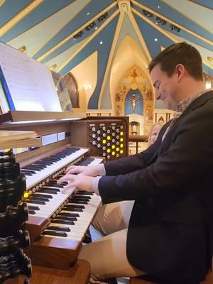 My 4-year-old loves to help! #churchmusic #churchmusician #organtok #pipeorgan #organ #organist #girldad #dadlife #daddysgirl  #daddydaughter