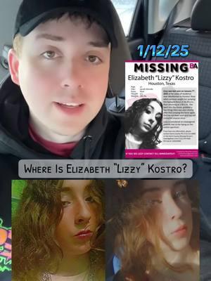 17-year-old, #ElizabethKostro has been missing since January 7th, 2025. Elizabeth “Lizzy” Kastro was seen jumping her backyard fence around 10:30 PM, returning to gather some belongings around 1 AM and then leaving again! She has not been seen or heard from since!  • • • • • #breakingnews #news #update #truecrime #truecrimetok #crimetok #crimejunkie #crimestory #truecrimeanytime #missingchild #missingpersons #missingpersoncases #houston #texas #share #blowthisup #foryoupage #foryourpage #fyp #foryou #viral #trending #fypage #fypシ゚viral #fypシ  