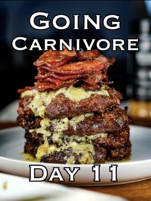 Going Carnivore Day 11: Bacon & Blue Cheese Burgers! . Blue cheese and red meat? A match made in heaven! . . . 📸: @thekitchenwhitelaw . . . #TheKitchenWhitelaw #carnivore #burgers #bacon #bluecheese #cheese #baconburger #livefire #livefirecooking #meat #meateater 