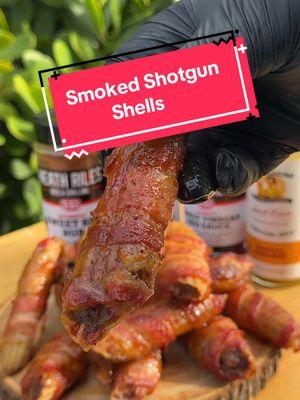 Smoked BBQ Shotgun Shells #bbqrecipes #bbqfood #bbqtiktok #tailgaterecipes #tailgatefood #gamedayfood #gameday #pepperpartner #tropicalhabanero #tropiclikeitshab #tropicaltailgate @Louisiana Pepper Exchange 