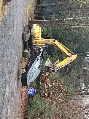 Love my hard working Blue Color man doing Big Boy things.. #bluecollar #hardwork #escavator #towlife #bitesthedust #mustang 