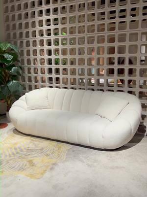 The most beautiful pumpkin sofa on the internet! With its soft, rounded, and skin-friendly texture, this creamy, adorable design adds a unique warmth and coziness to your living space.#furniture #furnituredesign #Italianfurniture #sofa 