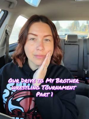 Part 1: Our Drive to My Brother  wrestling Tournament  Let me know if you like these types of videos?😍🥰 #minivlog #cardrive #momlife #momof3 #momoftiktok #tiktokmom #sister #saturday #roadtrip #fyp #fypシ 