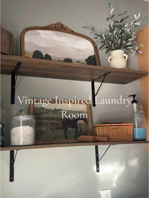 Tour my laundry room with me🤎 #foryoupage #vintagedecor #vintage #decor #laundryroomdecor #interiordesign 