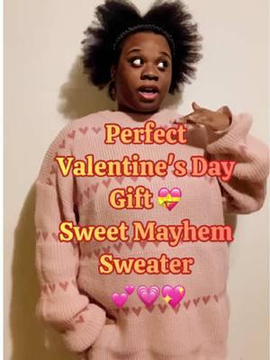 Perfect Valentine's Day Gift 💝  Sweater Sweet Mayhem 'Tiffany' Oversized Vintage Sweater 💕💗💖 #Valentine #ValentinesDay #SweetMayhem #TiffanySweater #PinkHeartsSweater #VintageSweater #OverSizedSweater #SweaterWeather #Sweater