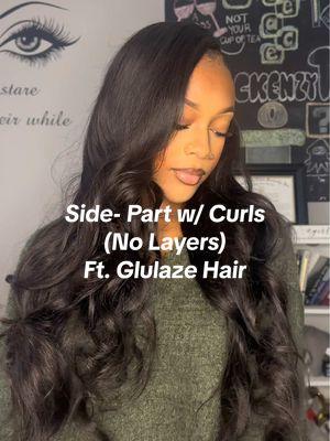 It may be January 12th, but Happy New Year babies🥂💙 Inches: 24,26,28  @Glulaze Hair @Glulazehairstore  #sidepartquickweave #sidepart #sidepartcurls #sidepartlayers 