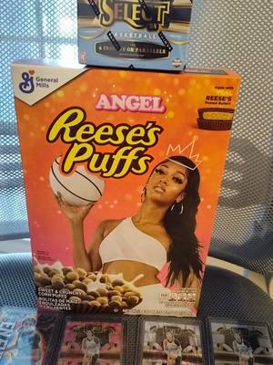 @angel @Reese’s Puffs Angel Reese is an impactful athlete! #angelreese #reesespuffs #cereal #basketball #WNBA #basketballcards #rookiecards 