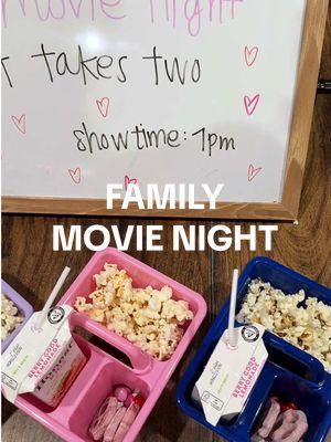 Simple Family Movie Nights 💌💗  What’s your fav love movies to watch? 💘 We watched It Takes Two! nostalgia movies are the best and my kids love them too! 🫶🏼  #familymovienight #movienight #valentines #movienightsnacks  