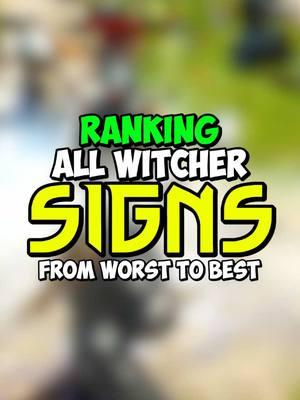 I already ranked the Witcher 3 signs from worst to best, but after like 400 hours I changed my mind… #witcher3 #witcher3wildhunt #witcher3secrets #witcher3eastereggs #witcher3nextgen #witcher3bloodandwine #witcher3heartsofstone #thewitcher #cdprojektred 