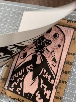 idk what audio to pick (for sale link in bio!) #trigunstampede #trigunmaximum #trigun98 #nicholasdwolfwood #vashthestampede #merylstryfe #millythompson #millionsknives #blockprinting #linocutprint #trimax #animefanart #blockprint #printsforsale 