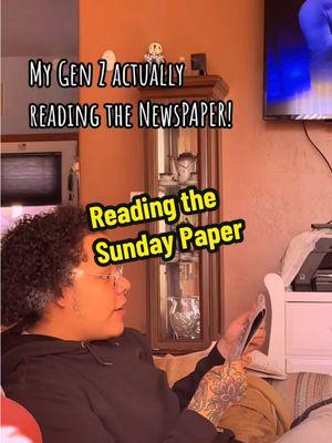 #readingthesundaypaper #oldschool #son #takingitback #wegetiteverysunday #paper 