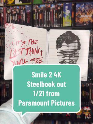 Smile 2 will be available 1/21 from @Paramount Pictures  #movietok #moviecommunity #filmtok #physicalmedia #bluraycollection 